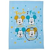 ディズニー　ガーゼ　パイル　タオルケット　80×110cm　　 (サックス（ミッキー）)