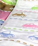 Active Island 6重ガーゼ アフガン おくるみ ベビー バスローブ (110×110, 汽車)