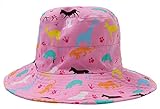 Plus Nao(プラスナオ) 帽子 ハット リバーシブル あごひも付き 子供用 キッズ ジュニア 男の子 男児 女の子 女児 男女兼用 UV 紫外線防止 ワンサイズ ピンク