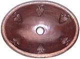 Hammered Oval Grapes浴室銅シンク