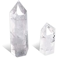 天然水晶ダブルポイント　高品質　六角柱　パワーストーン　浄化　置物 水晶 六角柱 ダブルポイント 一点物 142-8635 : 天然石