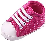 EOZY 滑り止め ベビー 赤ちゃん シューズ スニーカー 柔らかい 可愛いキッズ靴 水玉柄 子供 歩行靴 初めての一歩 出産お祝い ベビープレゼント (10CM)