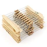 ILS - 500 pieces 1/2W 0.5W 5% Carbon Film Resistor 50 Values 1.2~1M Assorted Kit