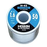 ホーザン(HOZAN) ハンダ スズ50% 鉛50%  重量1000ｇ 長さ64ｍ 線径1.6ｍｍΦ H-42-3725