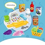 leewaカラフルCashier Toy Cash RegisterプレーセットPretend PlayおもちゃIdeal Gift for Toddlers & pre-schoolers 3 Ta