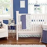 My Baby Sam Follow Your Arrow 3 Piece Crib Bedding Set, Navy [並行輸入品]