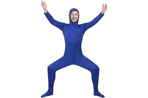 [Formemory] 全身タイツ コスチューム コスプレ 顔部分が開いている 仮装 ストレッチ 顔出し 変装 伸縮 着ぐるみ おもしろ コスチューム 衣装 ハロウィン 仮装 学園祭 歓迎会 文化祭 (ブルー, M)