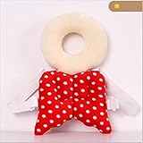 （ジョヒ）Johi　赤ちゃん　子供用　ベビー用品　頭を保護　セーフティー パッド　歩く練習ヘッド保護枕　プロテクター ひも調節可能　可愛い　室内　出産祝い　８色 (赤)