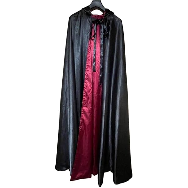 Amazon.co.jp: 実物撮影ハロウィン サテンマント 立ち襟 コスプレ衣装