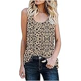 [Jincheng665] タンクトップ レディース セクシー 大きいサイズ オシャレ キャミソール 春 夏 ヒョウ柄 ノースリーブ キャミ お洒落 ゆったり 薄手 インナーウェア カジュアル 着痩せ トップス 日常 ファッション 人気 インナーキャミソール(コーヒ,4XL)
