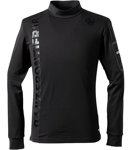 ブラック ジップアップ 長袖シャツ w-503-0229.jpg