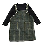 【DELIA】 子供服 女の子 つりスカート2点セット 新型の秋装 スカートセット 赤ちゃん子ども (90, グリーン)