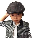 (ビグッド)Bigood キッズ 子供用 ベレー帽 帽子 ハット ハンチング帽 女の子 男の子 キャップ アウトドアハット お出かけ カジュアル（ブラウン）