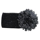 ベビー用お花のヘアバンド　フラワーカチューシャ black（ブラック）