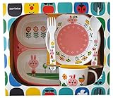 デコレ aurinko メラミンランチ5pcsギフトセット うさぎ