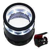 ポケットサイズ小型10×25mm 2.5cm（0.99インチ）ルーペ、LEDライト付、宝石、趣味用アンティークモデルの観察で使用、レチクルスケール換算機能付き