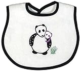 Raindrops Panda Appliqued Bib, Black by Raindrops