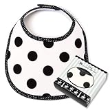 ベビーギフト　スタイ（丸型）　polka dot large(white)　B3300110