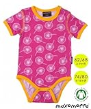 北欧ベビー服 半袖ロンパース/肌着/ボディスーツ 3-9ヶ月/9-18ヶ月 Maxomorra マクソモーラ Dandelion (74/80)