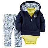 カーターズ Carter's ボディスーツ + カーディガン + パンツ 豪華3点セット 3-Piece Cardigan Set 12M (72-78cm)