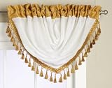EditexホームテキスタイルVeronicaウィンドウコレクション Waterfall Valance 47 x 37-inch イエロー 663VAL3727