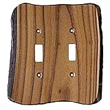 Sierra Lifestyles Rustic Switch Plate, 2 Toggle Finished, Russian Olive by Sierra Lifestyles