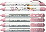 Babyペンby Greeting pen- Personalized Birth Announcement pens- It 's A Girl Stork回転メッセージペン100パック( p-bp