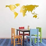 1 1 PC かわいい大きな世界地図パターン壁ステッカーリムーバブルの赤ん坊のベッドルームは家の装飾 55 * 130 cm の防水はありません大気汚染のピース
