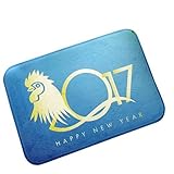 Viasa 2017 Happy New Year Printedノンスリップ吸収性防水バスマット 40cm*60cm