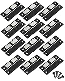 ドア用マグネットキャッチ 強力 キャビネット用 マグネット 金具 マグネット引き出し ステンレス ドア用磁気式留め金 ドア マグネット マグネットキャッチャー 粘着式キャビネットマグネット食器棚用 開閉防止マグネット (12, ブラック)