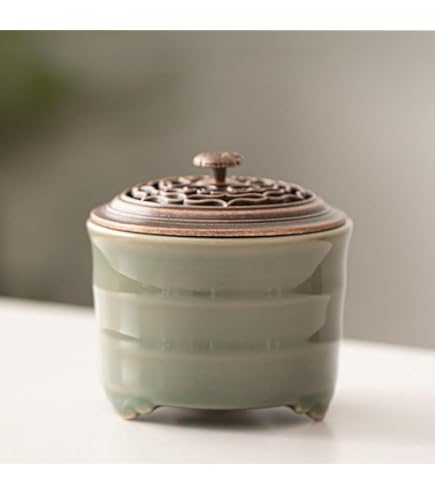 Amazon｜玉香炉 翡翠 玉石 彫刻 香炉 唐木足付台 中国美術 軟玉 置物