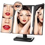 Lighted Makeup Mirror ACOCO 24 LED Vanity Mirror with 10x/3x/2x/1x Magnification Touch Screen and Du
