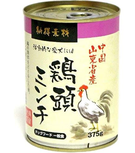 Amazon.co.jp: 納得素材 鶏頭 缶 水煮 375g : ペット用品