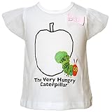 2016年 夏物 はらぺこあおむし 天竺 袖チュール 半袖Ｔシャツ THE WORLD OF ERIC CARLE ホワイト◇90cm