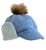 Plus Nao(プラスナオ) フリース耳あて帽子 キッズ キャップ 女の子 男の子 ジュニアサイズ キャップ 子供用 お洒落 防寒 オシャレ キッズ帽子 子供用帽子 耳あて付キャップ帽 もこもこ -