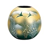 マルサン宮本 九谷焼 花器 5.5号花瓶 金雲木立連山 AP3-1036