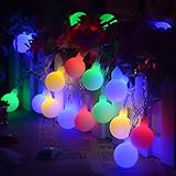 DecorNova 小さなボールイルミネーション ライト 4.5m 30球 8点滅モデル タイマー リモコン付 クリスマス 誕生日 パーティー 飾り 電池式 マルチカラー