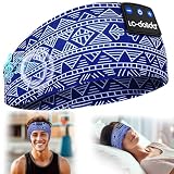 LC-dolida オーバーヘッドホン ヘッドバンドヘッドホン 睡眠用 ヘッドバンド Bluetooth5.4 ヘッドフォン スリープ ワイヤレス イヤホン スポーツ 柔らかい 吸汗速乾性 HiFiサウンド 防音イヤーマフ iPhone&Android対応 技術適合証明済 寝ホン ヘアバンド メンズ レディース 女の子 男の子に対応 紺青