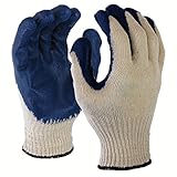 Azusa Safety L22110B Safety Gloves, Poly/Cotton, Large, White/Blue (Pack of 12 Pairs) by Azusa Safet