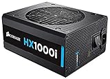 Corsair CP-9020074-UK HX1000i 1000 W 80 Plus プラチナ認定 140mm ファン 熱制御電源ユニット - ブラック