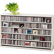 CDラック Amazon | 963枚収納 CD屋さんのCD/DVDラック 収納力2倍の前後棚