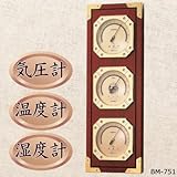 EMPEX(エンペックス気象計) 天然木 ウェザーマスター気象計 掛け型 BM-751 気圧・温度・湿度計を1台に 健康管理に役立つ「気象計」