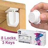 ベビー安全磁気キャビネットロック – Super簡単にインストールW /テンプレート& 3 M粘着テープ – Noドリルネジ、Childproof引き出しロック、キャビネットロックシステムby Top