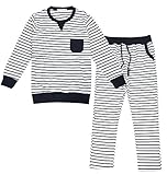 くつろぎ マタニティ ウェア 妊婦 服 パジャマ トレーナー スエット パンツ 長袖 授乳口 つき (XL, アイボリー)