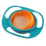 Aytai子供ボウル ベビー 食器 食べこぼし防止 ジャイロボウル くるくる回転するからこぼれにくいボウル スナックボウル