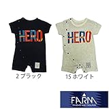 【SiShuNon/FARM】ヒーロー半袖ロンパース ファームヒーロー 半袖ロンパース 70 15 ホワイト
