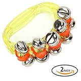 幼児用おもちゃ、ゴールド10-bellシルバーJingle Bells Rattles赤ちゃん幼児用子供用おもちゃ(ゴールド、2パック)