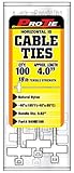 Pro Tie N4HID100 4.0 Inch Horizontal ID Cable Tie Natural Nylon 100-Pack [並行輸入品]