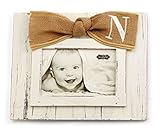Mud Pie Planked Monogram Bow Frame, N by Mud Pie [並行輸入品]