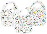 aden + anais Zutano Snap Bib 3 Count, Fairground, by aden + anais